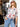 Blouse imprimée en gaze de coton à demi-boutonnage - Artiste