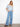 Jean à jambe large avec ceinture - Bleu Pâle