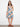 Floral dress with V-neckline, featuring a stylish front-zip closure and knee-length design by Charlie B.