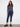 Knit Denim Jogger Pants - Blue Black