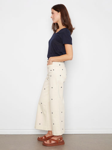 Stretch twill fabric ensures flexibility and ease of movement in these fashionable pants by Charlie B.