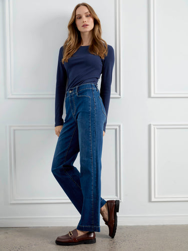 These jeans come with front panel pockets, adding style and functionality by Charlie B.
