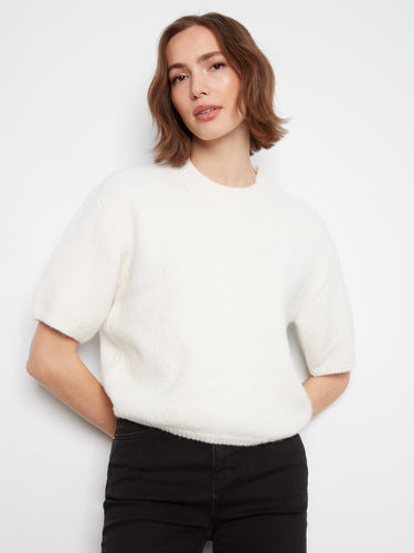 Elegant mock neck top with soft brushed knit. Perfect for a cozy look by Charlie B.