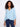 Light blue top featuring a stylish notch neckline, crafted from 100% cotton for ultimate comfort and breathability by Charlie B.