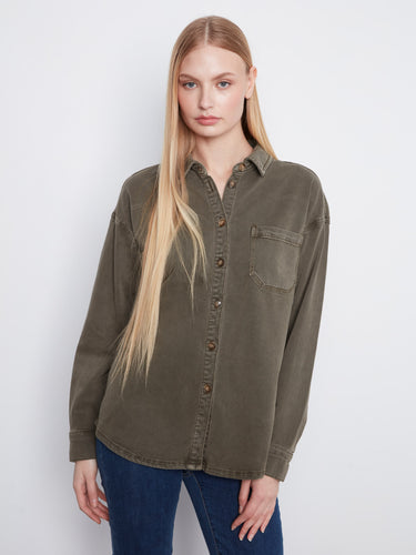 This stylish shirt features a classic shirt collar, adding a touch of elegance to your everyday look by Charlie B.