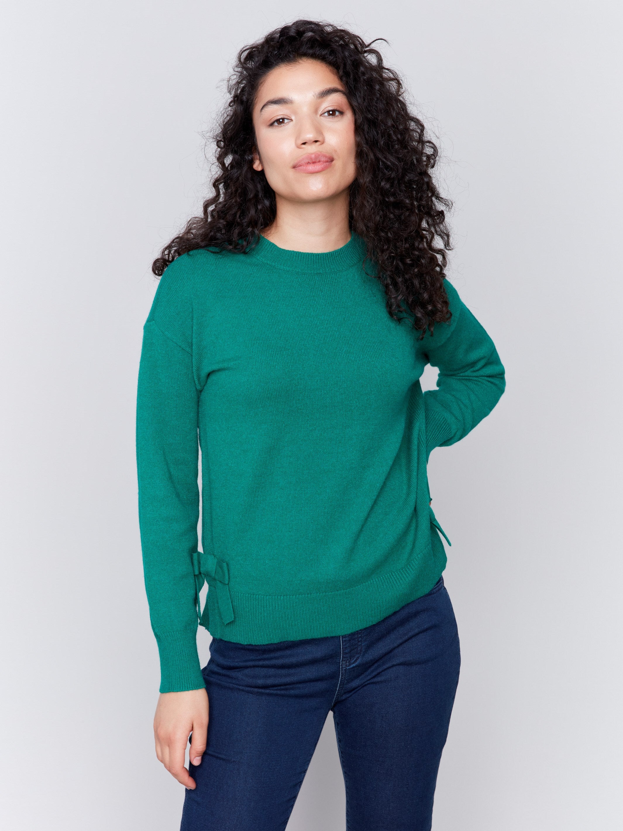 Forest green crew neck sweater 2025