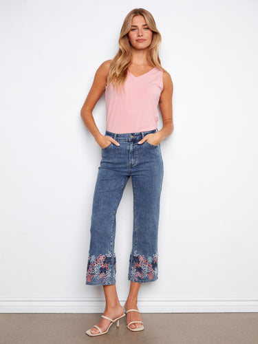These jeans feature a stylish flared leg design, adding a modern twist to your wardrobe. Crafted for comfort by Charlie B.