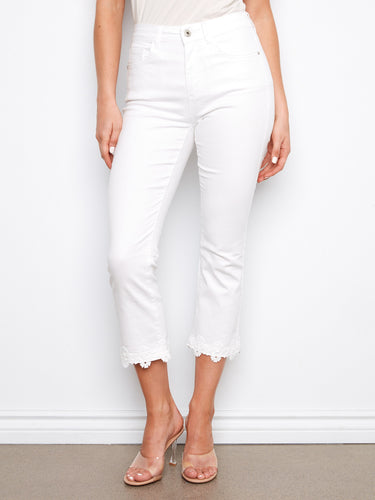Enjoy the cropped length of these stylish pants, ideal for showing off your favorite footwear. Designed elegantly by Charlie B.