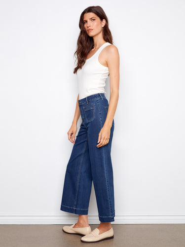 The cropped length of these jeans adds a chic touch, perfect for pairing with your favorite shoes. By Charlie B.