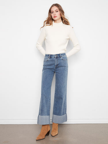 Crafted from stretch denim, these regular rise jeans ensure comfort and ease of movement by Charlie B.