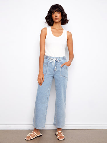 These jeans feature a wide leg fit, offering a relaxed and stylish look. Crafted for comfort and versatility by Charlie B.