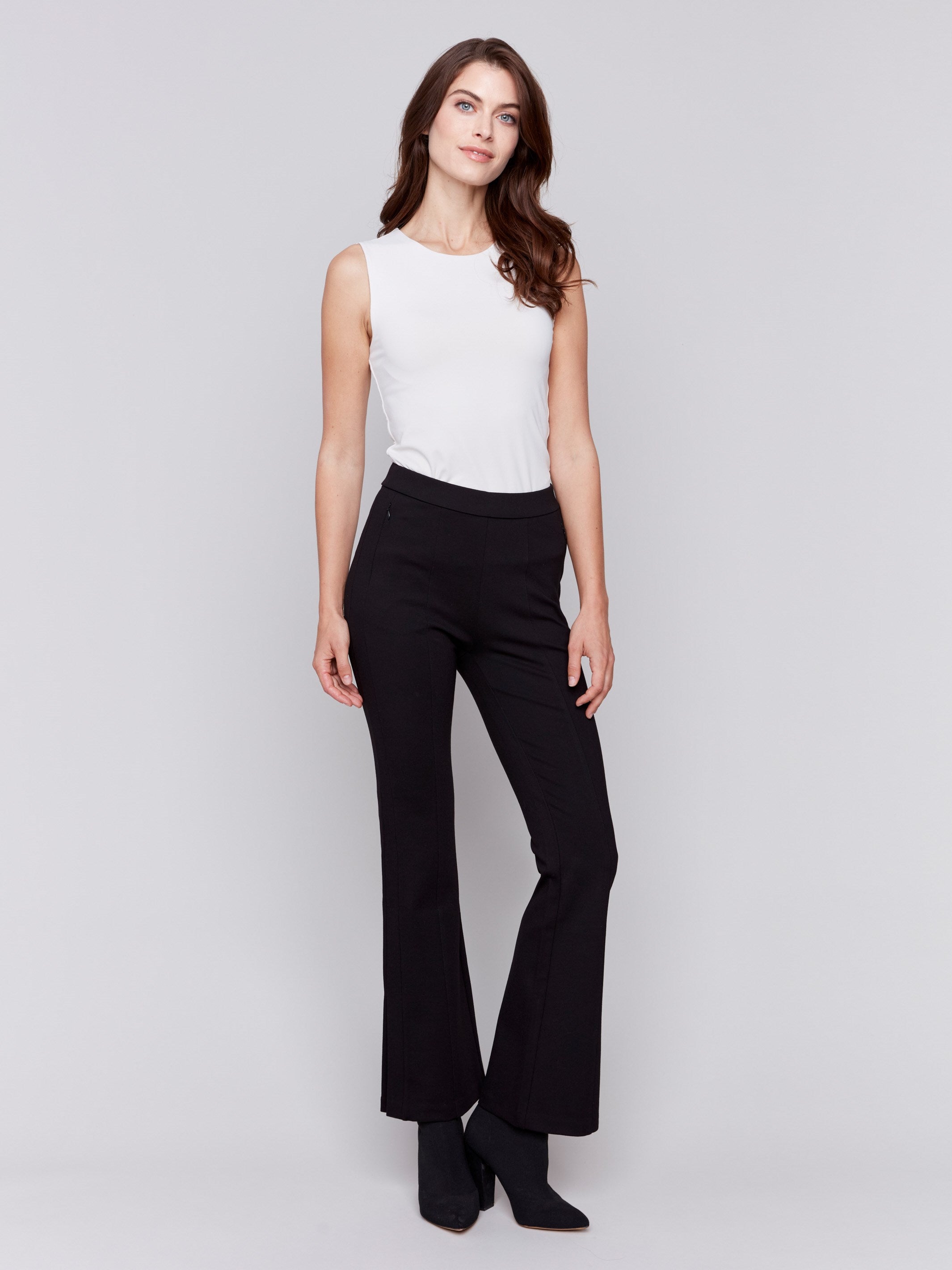 Black ponte pant deals