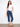 Indigo knit denim jogger pants showcasing a five-pocket design and cropped length for versatile styling by Charlie B.