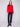 Chic crimson knit sweater with convenient front pockets, ideal for everyday wear by Charlie B.