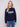 Navy sweater featuring 'amour' graphic with flecked yarn detail, perfect for cozy days by Charlie B.