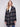 Stylish navy plaid boucle coat with button front closure for a classic look by Charlie B.