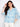 Blue patterned top featuring a stylish Henley neckline and a half-button design, perfect for casual outings. By Charlie B.
