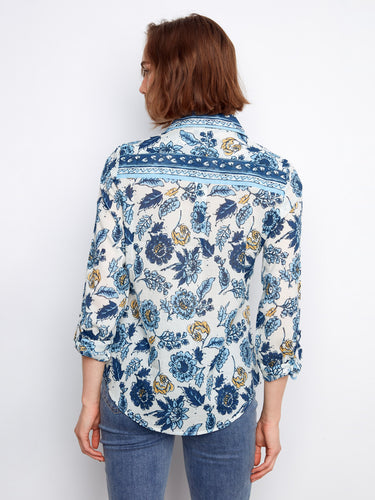 This lightweight cotton floral shirt is designed for comfort and style, making it a versatile addition to your wardrobe by Charlie B.