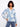 Blue floral blouse with a delicate crochet trim at the neckline, adding a touch of elegance to the overall design by Charlie B.