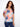 Vibrant floral print t-shirt featuring a stylish V-neckline and folded cuff design, perfect for casual outings by Charlie B.