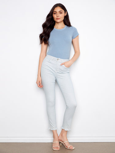 Slim fit design with a flattering silhouette, perfect for any casual outing. Crafted with care by Charlie B.