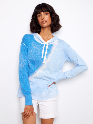 Soft 100% cotton hoodie with a unique reverse print design, perfect for casual outings. Crafted for comfort and style by Charlie B.
