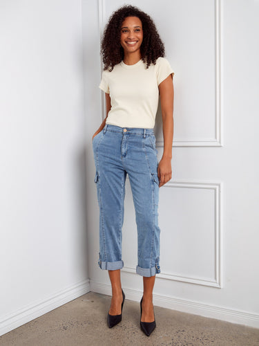 Crafted from stretch fabric, these jeans ensure ease of movement while maintaining their shape throughout the day. By Charlie B.