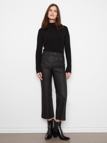 These pants feature a stylish flare leg design, perfect for adding a trendy touch to your outfit by Charlie B.