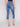 Cropped Bootcut Jeans with Asymmetrical Hem - Medium Blue - Charlie B Collection Canada - Image 3
