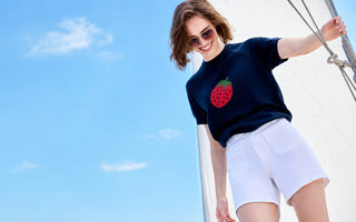 Charlie B white patch pocket twill shorts, an easy denim shorts outfit that women can dress up or keep casual.