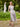 Robe maxi en lin col V à étages - Sauge