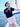 Haut en tricot de coton à manches courtes - Marine