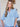 Short Sleeve Button-Front Tencel Shirt - Light Blue