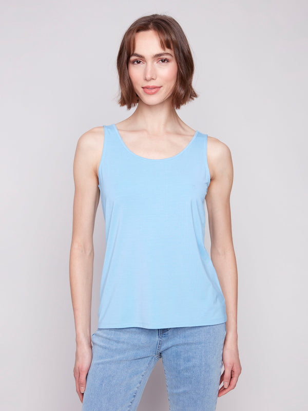 Camisole de bambou réversible - Muguet bleu