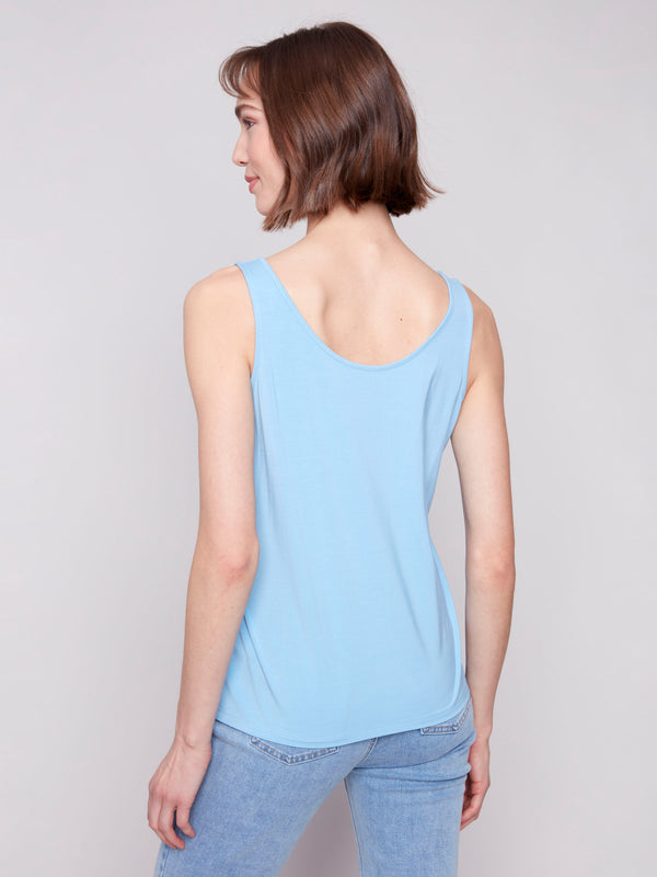 Camisole de bambou réversible - Muguet bleu