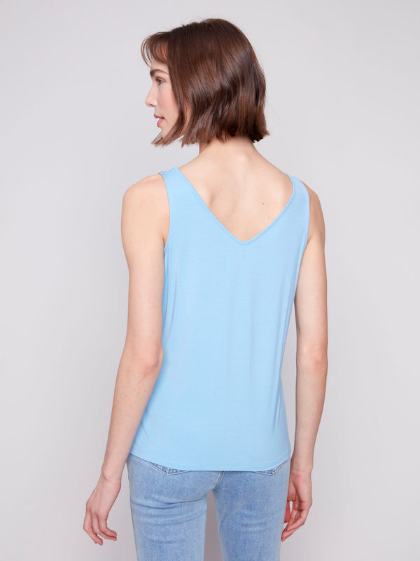 Camisole de bambou réversible - Muguet bleu