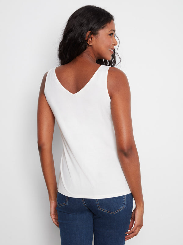 Reversible Bamboo Cami - White