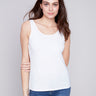Reversible Bamboo Cami - White - Charlie B Collection Canada - Image 1