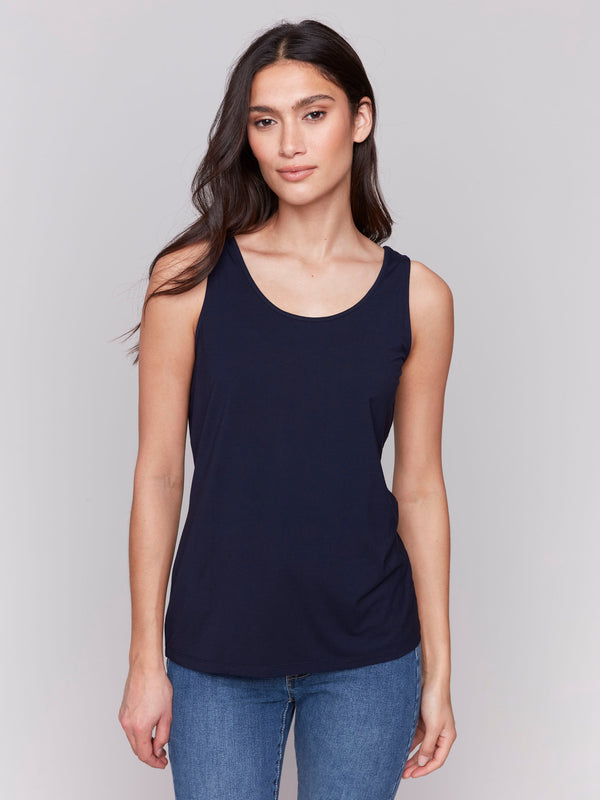 Reversible Bamboo Cami - Navy