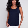 Reversible Bamboo Cami - Navy - Charlie B Collection Canada - Image 1