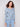 Blue knit top with relaxed fit and ditsy print, perfect for casual wear by Charlie B.