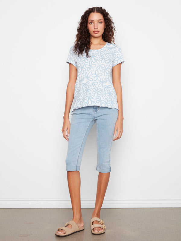 Printed Organic Cotton T-Shirt - Brielle