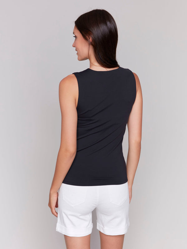 Sleeveless Super Stretch Top - Black