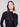 Chic black lace top showcasing a mock neck and detailed craftsmanship for added sophistication by Charlie B.