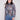 Midnight printed mesh long-sleeve top with a mock neck and side gatherings by Charlie B.