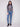 Midnight printed mesh long-sleeve top with a mock neck and side gatherings by Charlie B.
