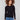 Black long sleeve textured knit top with a front knot by Charlie B.