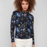 Floral top featuring a slim fit with elegant long sleeves and intricate detailing, perfect for any occasion by Charlie B.
