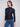 Stylish blue black top with abstract detailing, offering a unique touch to your wardrobe by Charlie B.