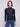 Long-sleeve blue black top with slim fit design, ideal for casual or dressy occasions by Charlie B.